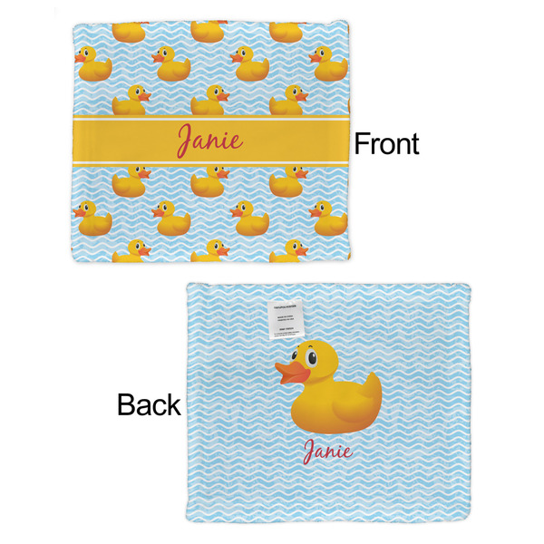 Rubber Duckie Security Blanket - Front & Back View