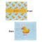 Rubber Duckie Security Blanket - Front & Back View