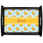 Rubber Duckie Black Wooden Tray - Large (Personalized)