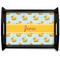 Rubber Duckie Black Wooden Tray - Large (Personalized)