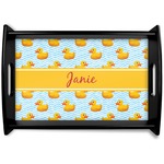 Rubber Duckie Black Wooden Tray - Small (Personalized)