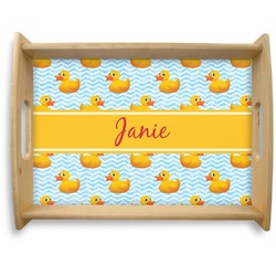 Rubber Duckie Natural Wooden Tray - Large (Personalized)