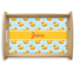 Rubber Duckie Natural Wooden Tray - Small (Personalized)