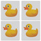 Rubber Duckie Set of 4 Sandstone Coasters - See All 4 View