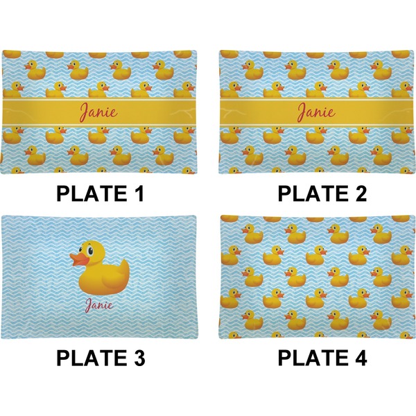 Rubber Duckie Set of Rectangular Dinner Plates (Approval)
