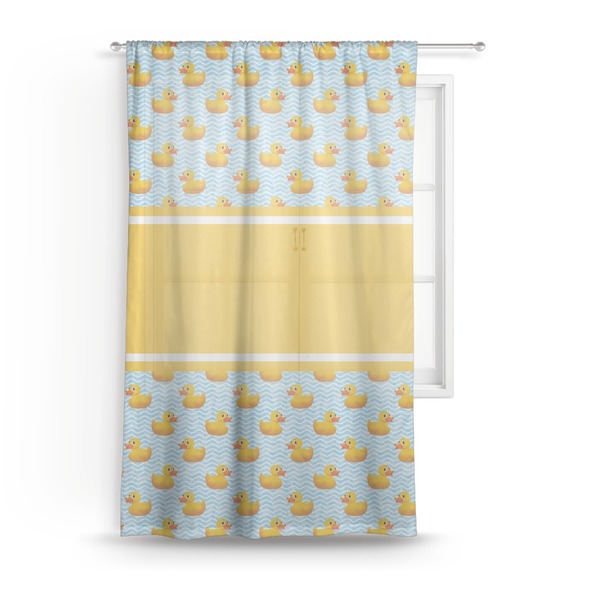Custom Rubber Duckie Sheer Curtain - 50"x84"