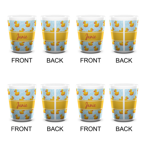 Rubber Duckie Shot Glass - White - Set of 4 - APPROVAL