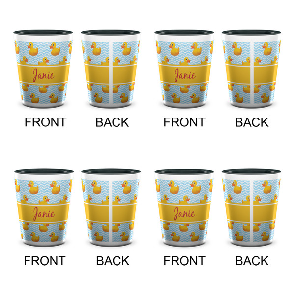 Rubber Duckie Shot Glassess - Two Tone - Set of 4 - APPROVAL