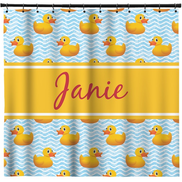 Custom Rubber Duckie Shower Curtain - 71" x 74" (Personalized)