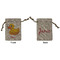Rubber Duckie Small Burlap Gift Bag - Front and Back