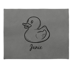 Rubber Duckie Gift Boxes w/ Engraved Leather Lid (Personalized)