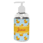 Rubber Duckie Plastic Soap / Lotion Dispenser (8 oz - Small - White) (Personalized)