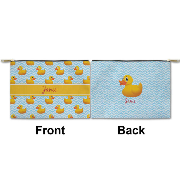 Rubber Duckie Small Zipper Pouch Approval (Front and Back)