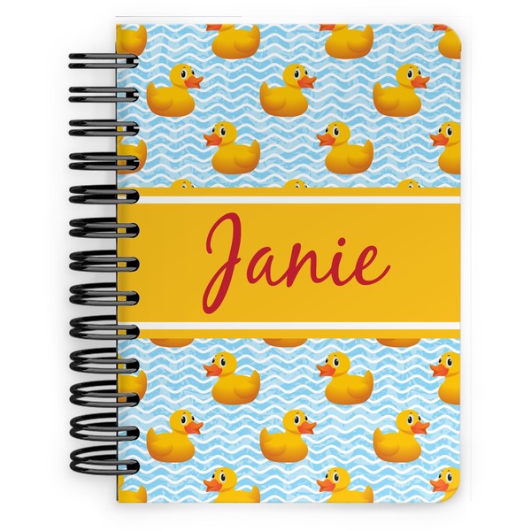 Custom Rubber Duckie Spiral Notebook - 5x7 w/ Name or Text