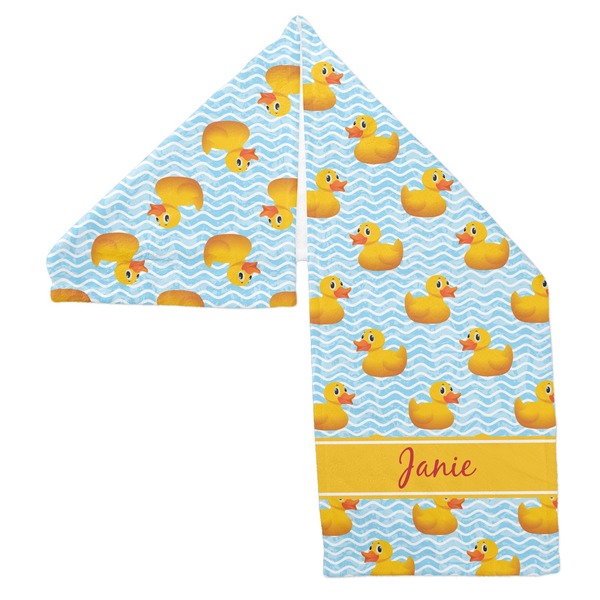 Rubber Duckie Sports Towel Folded - Both Sides Showing