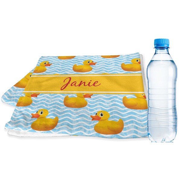 Custom Rubber Duckie Sports & Fitness Towel (Personalized)