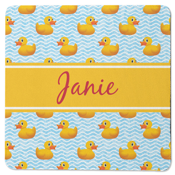 Rubber Duckie Square Coaster Rubber Back - Single
