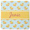Rubber Duckie Square Rubber Backed Coaster (Personalized)