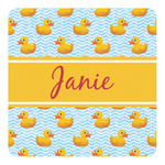 Rubber Duckie Square Decal (Personalized)