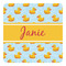 Rubber Duckie Square Decal (Personalized)
