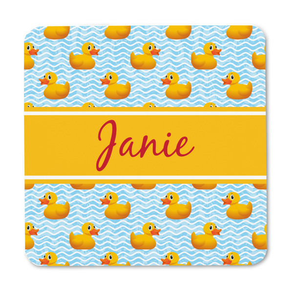 Rubber Duckie Square Fridge Magnet - FRONT