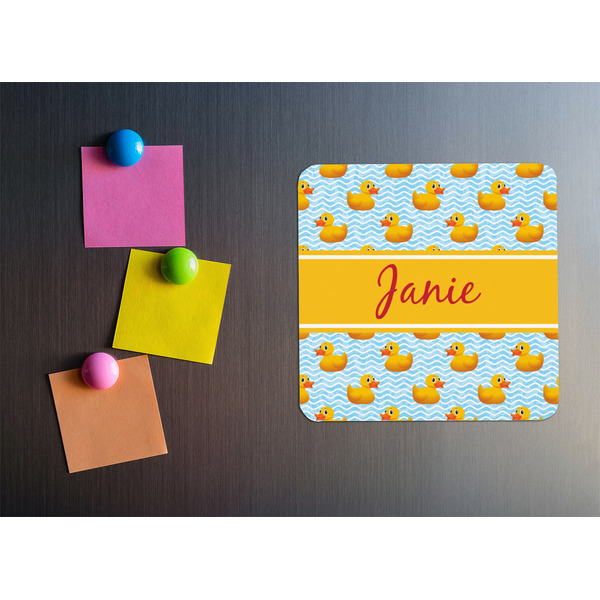 Rubber Duckie Square Fridge Magnet - LIFESTYLE