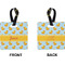 Rubber Duckie Square Luggage Tag (Front + Back)