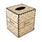 Rubber Duckie Square Tissue Box Covers - Wood - Front