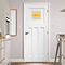 Rubber Duckie Square Wall Decal on Door