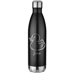 Rubber Duckie Water Bottle - 26 oz. Stainless Steel - Laser Engraved (Personalized)