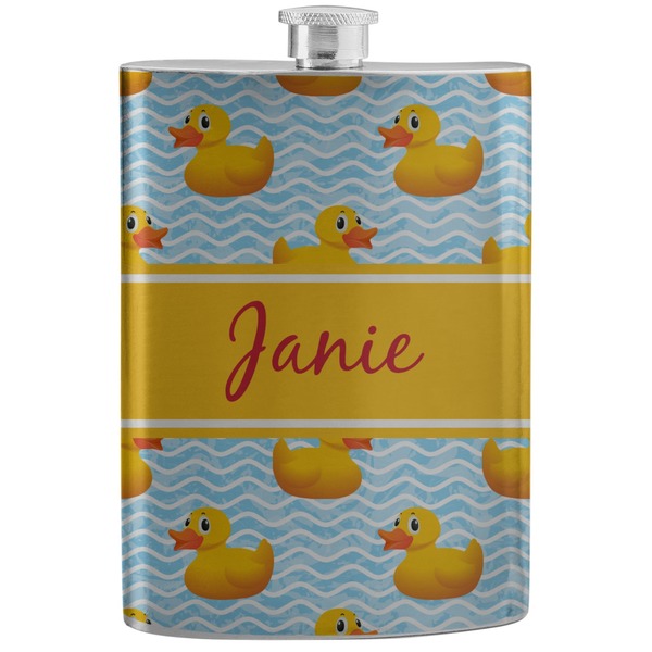 Custom Rubber Duckie Stainless Steel Flask (Personalized)
