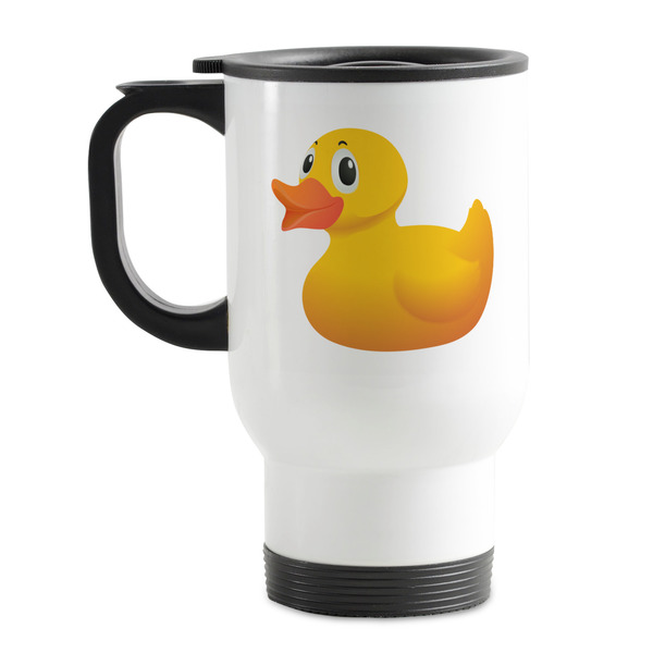 Custom Rubber Duckie Stainless Steel Travel Mug with Handle
