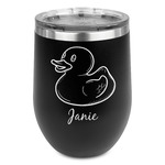 Rubber Duckie Stemless Wine Tumbler - 5 Color Choices - Stainless Steel  (Personalized)