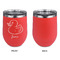Rubber Duckie Stainless Wine Tumblers - Coral - Single Sided - Approval