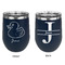 Rubber Duckie Stainless Wine Tumblers - Navy - Double Sided - Approval