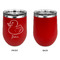 Rubber Duckie Stainless Wine Tumblers - Red - Single Sided - Approval