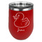 Rubber Duckie Stainless Wine Tumblers - Red - Single Sided - Front