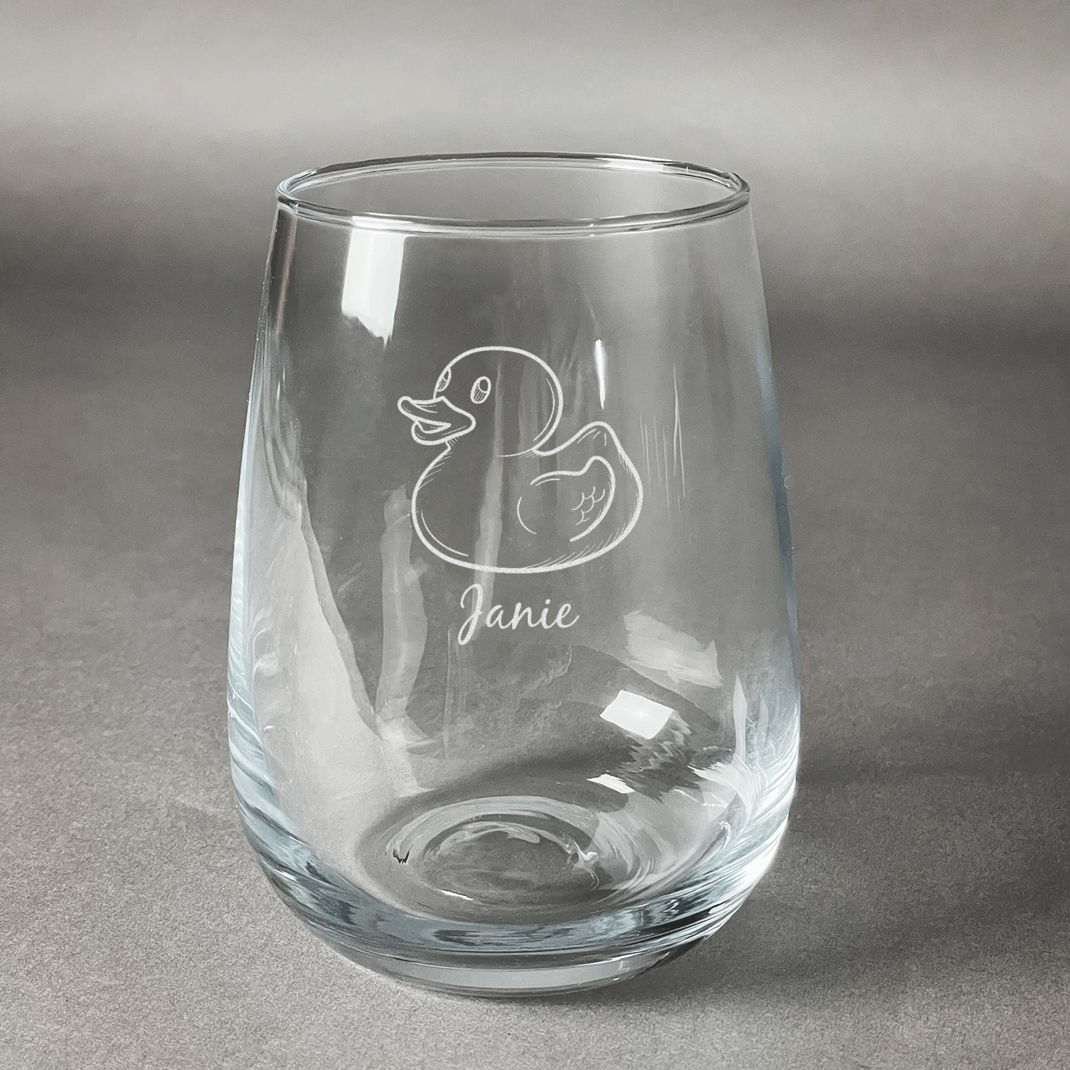 Custom Design Etched Wine Glass