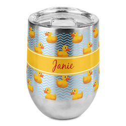 Rubber Duckie Stemless Wine Tumbler - Full Print (Personalized)