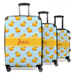 Rubber Duckie 3 Piece Luggage Set - 20" Carry On, 24" Medium Checked, 28" Large Checked (Personalized)