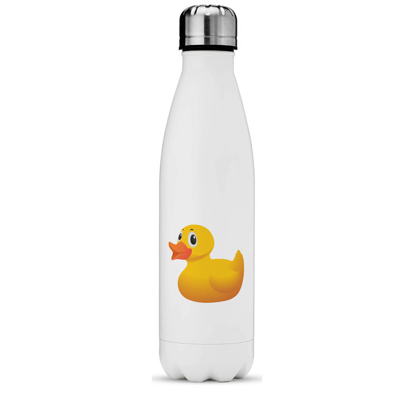 Custom Rubber Duckie Water Bottle - 17 oz. - Stainless Steel - Full Color Printing (Personalized)