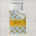 Rubber Duckie Toddler Duvet Cover w/ Name or Text