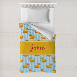 Rubber Duckie Toddler Duvet Cover w/ Name or Text