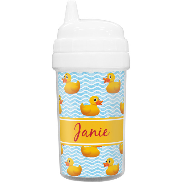 Custom Rubber Duckie Toddler Sippy Cup (Personalized)