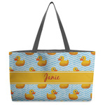 Rubber Duckie Beach Totes Bag - w/ Black Handles (Personalized)