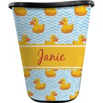 Rubber Duckie Waste Basket - Double Sided (Black) (Personalized)