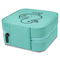 Rubber Duckie Travel Jewelry Boxes - Leather - Teal - View from Rear