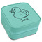 Rubber Duckie Travel Jewelry Boxes - Leatherette - Teal - Angled View