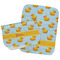 Rubber Duckie Two Rectangle Burp Cloths - Open & Folded