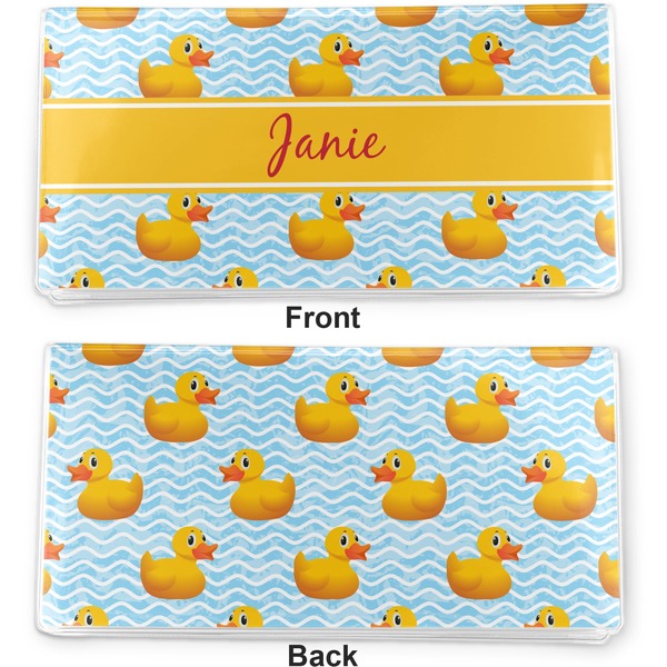 Rubber Duckie Vinyl Check Book Cover - Front and Back